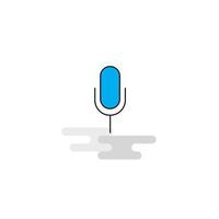 Flat Microphone Icon Vector