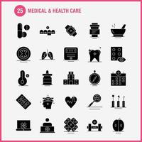 Medical And Health Care Solid Glyph Icon for Web Print and Mobile UXUI Kit Such as Medical Browse Compass Navigation Calendar Medical Health Plus Pictogram Pack Vector