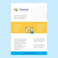 Template layout for Firewall protected comany profile annual report presentations leaflet Brochure Vector Background