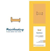 Bed Creative Logo and business card vertical Design Vector