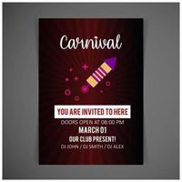 conjunto de carteles festivos de carnaval confeti brillante festival de fuegos artificiales fondo de color abstracto fondo de carnaval de río vector