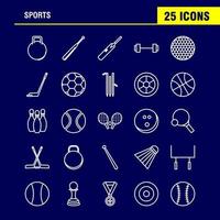 Sports Line Icons Set For Infographics Mobile UXUI Kit And Print Design Include Weight Lifting Weight Sports Games Baseball Bat Sports Eps 10 Vector