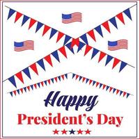 Background president's day.Happy President's Day background with flag decoration. Vector Background.