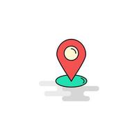 Flat Map pointer Icon Vector
