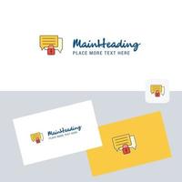 Secure chat vector logotype with business card template Elegant corporate identity Vector