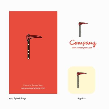 Axe Company Logo App Icon and Splash Page Design Creative Business App Design Elements vector