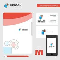 Medical doctor Business Logo File Cover Visiting Card and Mobile App Design Vector Illustration