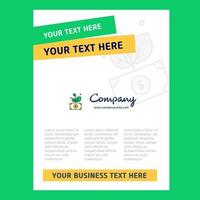Money plant Title Page Design for Company profile annual report presentations leaflet Brochure Vector Background