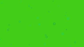 Aqua green bubbles fast floating to surface of water on the green screen video