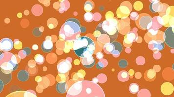 bulle de lumière orange colorée dimension divine bokeh flou fond d'écran orange absract video