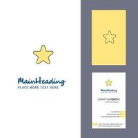 Star Creative Logo and business card vertical Design Vector