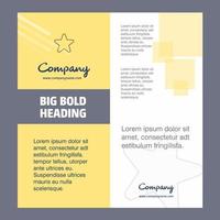 Star Company Brochure Title Page Design Company profile annual report presentations leaflet Vector Background