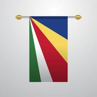 Seychelles hanging Flag vector