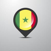 pin de mapa de senegal vector