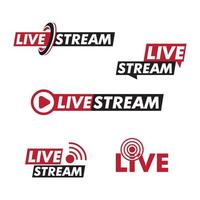 Live stream logo design. Vector illustration