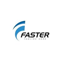 Faster Logo Template vector icon