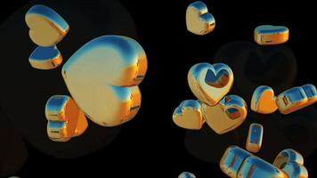 3D-Rendering Herzen Leidenschaft Hintergrund video