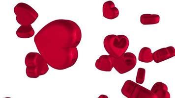 3D Rendering Hearts Passion Background video