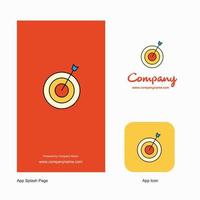 Dart Company Logo App Icon and Splash Page Design Creative Business App Design Elements vector