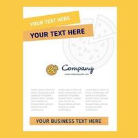 Pizza Title Page Design for Company profile annual report presentations leaflet Brochure Vector Background