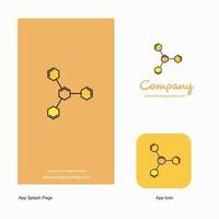 Chemical bonding Company Logo App Icon and Splash Page Design Creative Business App Design Elements vector