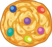 Isolated delicious cookie biscuit cartoon vector