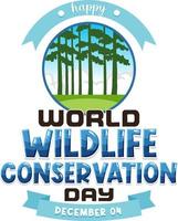 World wildlife conservation day banner design vector