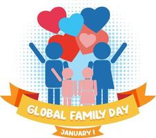 Global Family Day banner design vector