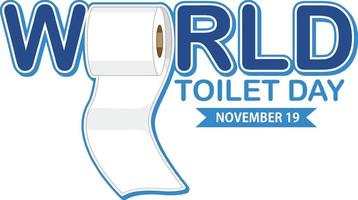 World toilet day text design vector