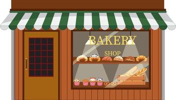 Outside of bakery shop background vector