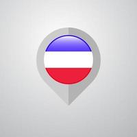 puntero de navegación del mapa con el vector de diseño de la bandera de khakassia