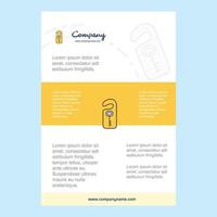 Template layout for Key tag comany profile annual report presentations leaflet Brochure Vector Background