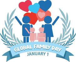 Global Family Day banner design vector