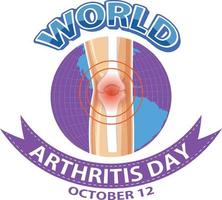 World Arthritis Day Poster Design vector