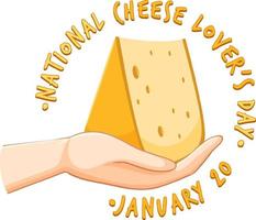 National cheese lovers day icon vector