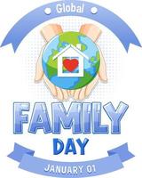 diseño de banner del día mundial de la familia vector