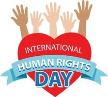 International Human Rights Day text for banner design vector