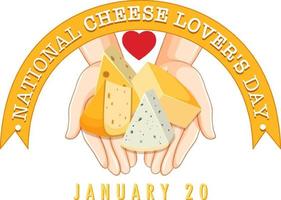 National cheese lovers day icon vector