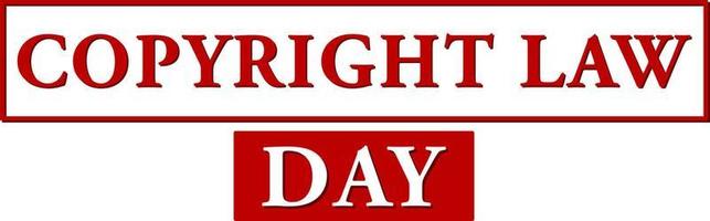 Copyright Law Day Banner Design vector