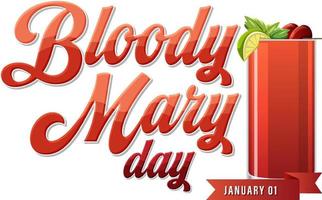 Happy national bloody mary day icon vector