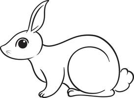 Doodle rabbit cartoon character vector