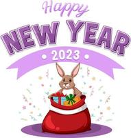 Year of the Rabbit Happy New Year Banner vector