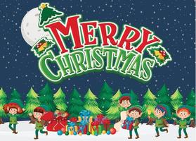 Merry Christmas poster design vector