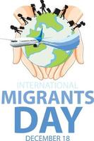 International Migrants Day Banner Design vector