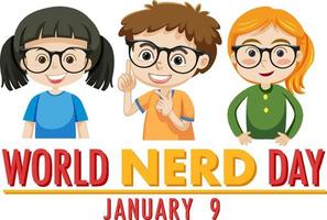 World Nerd Day banner design vector