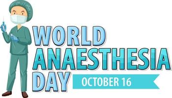 World Anaesthesia Day Logo Design vector