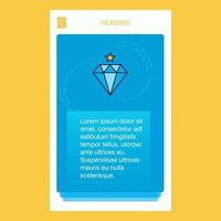 Diamond mobile vertical banner design design Vector