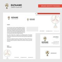 Fan Business Letterhead Envelope and visiting Card Design vector template