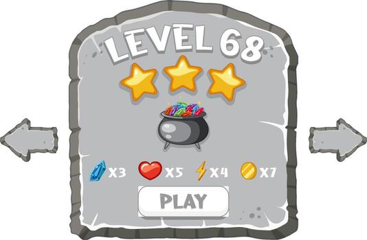 Game element template design set vector