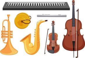 Set of musical instruments vector